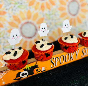 Ghostly Halloween Cupcakes